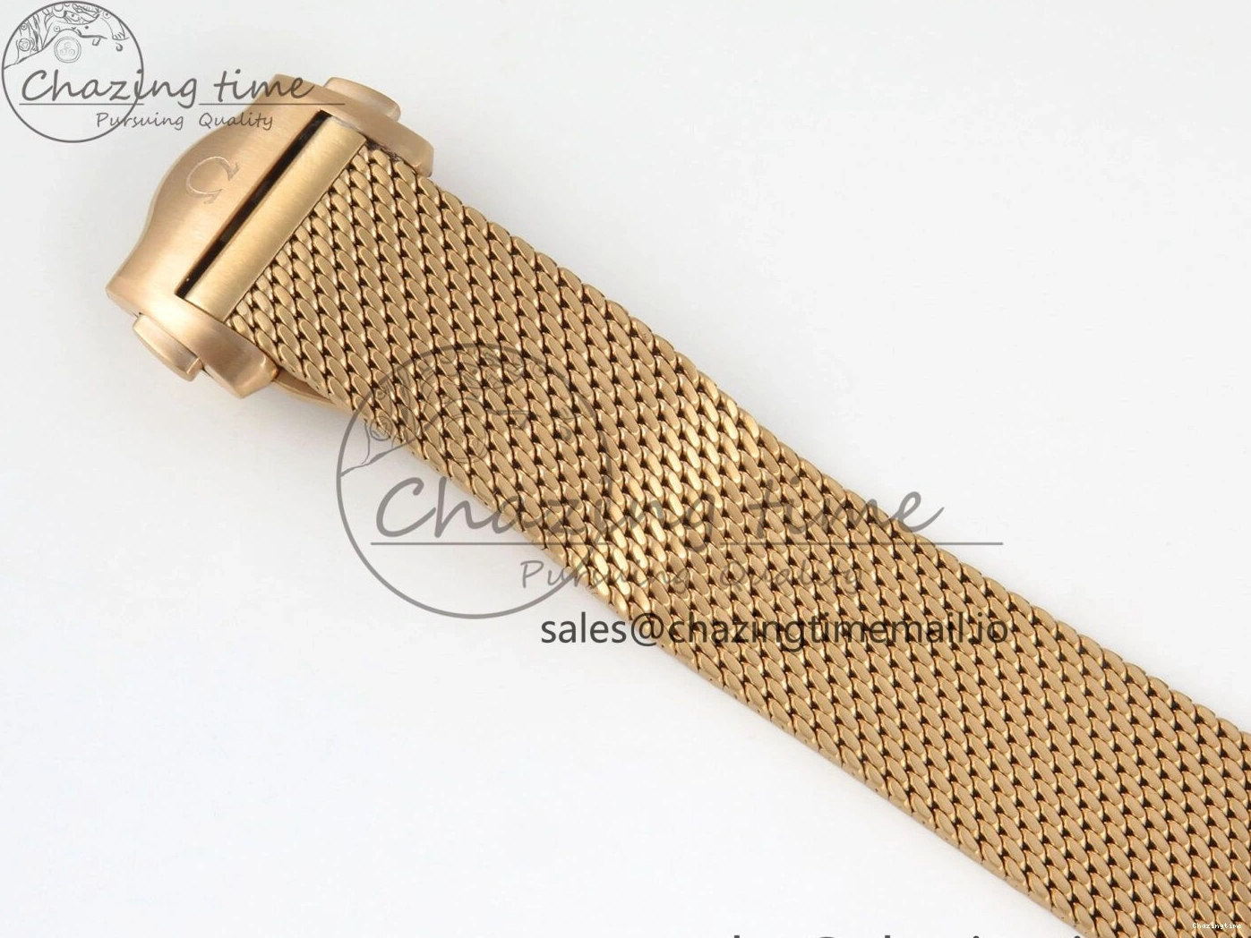 0226 Stylish Seamaster 300M Diver Rose Gold VSF 1:1 Best Edition Black Dial on Mesh Bracelet A 7662